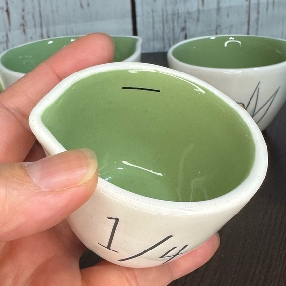 RAE DUNN X DISNEY TINKERBELL 4 piece set ceramic measuring cup Whimsical nwt - Picture 5 of 13